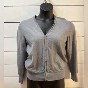 HUGO BOSS – GREY KNIT CARDIGAN – SIZE XXL (FITS M/L)
